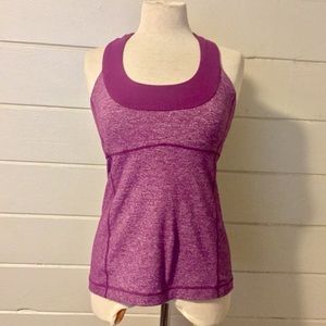 Lululemon Heathered Regal Plum Scoop Tank, Sz. 8